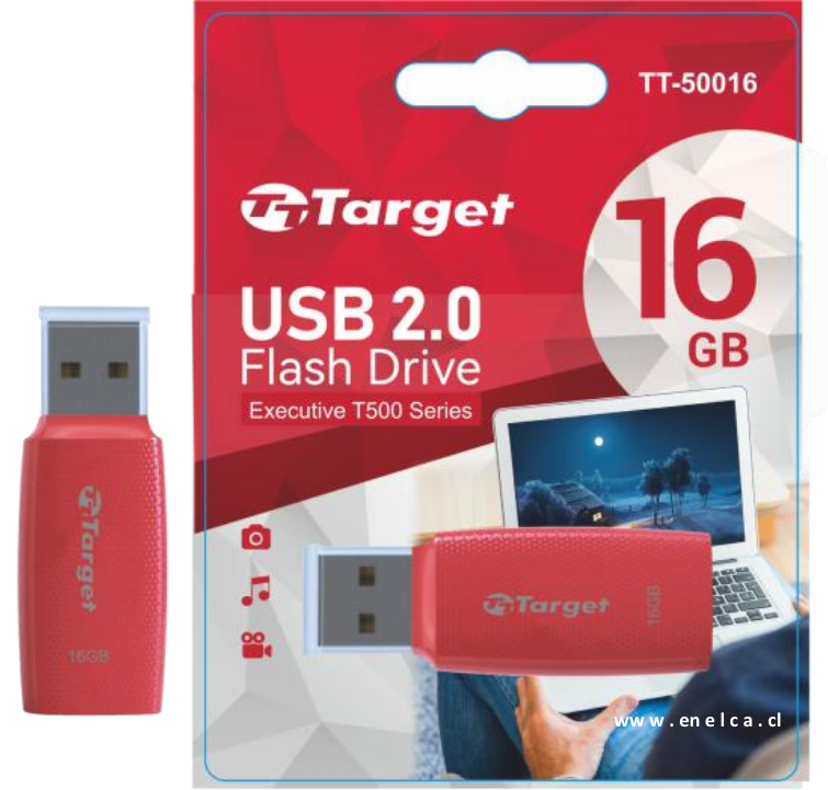 Pendrive 16GB Target Executive T500 Series - Rojo