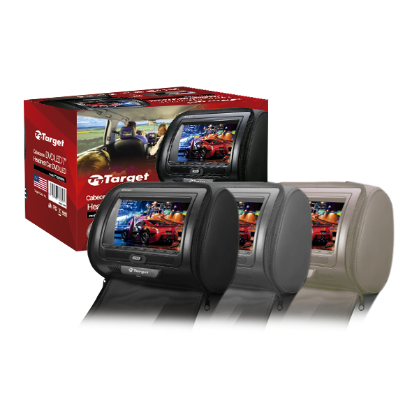 Cabecera para Automóvil con Pantalla DVD 7" Target - Negro