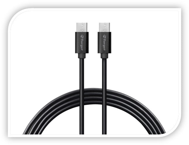 Cable de Carga y Datos Tipo C a Tipo C Target - Negro
