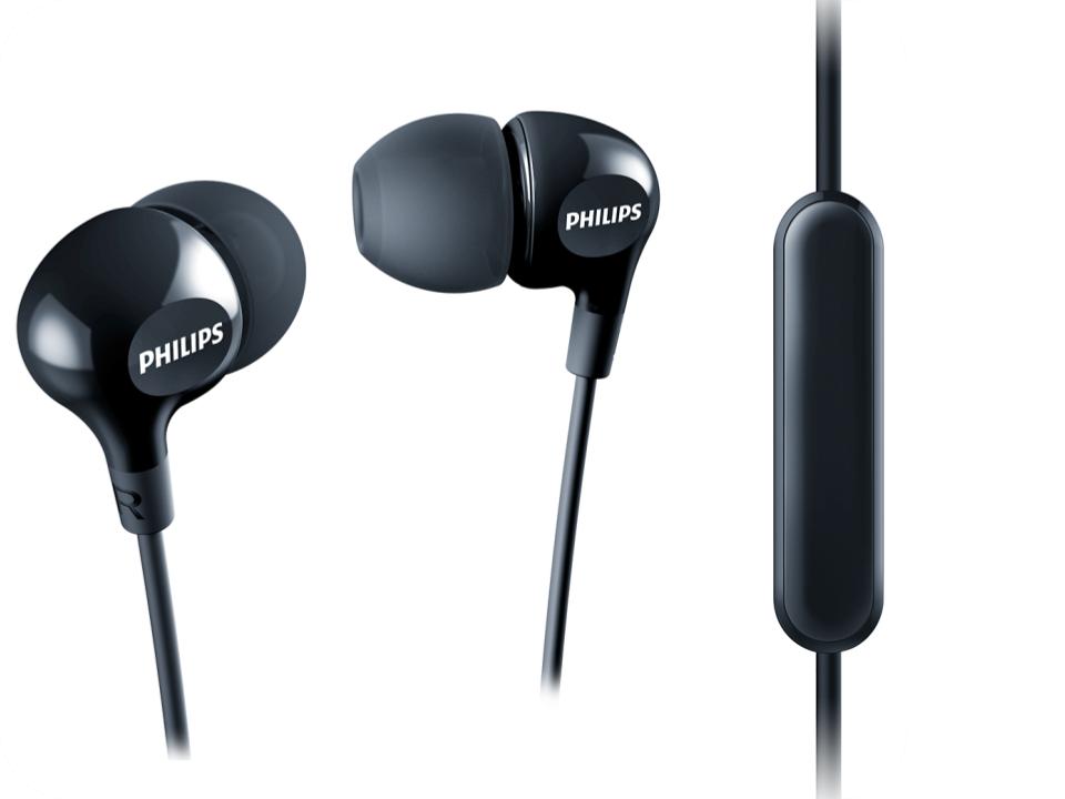 Audífonos SHE3555 In-Ear Philips con Micrófono - Negro