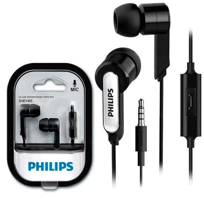 Audífonos In-Ear Philips con Micrófono - Negro