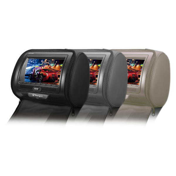 Cabecera para Automóvil con Pantalla DVD 7" Target - Negro