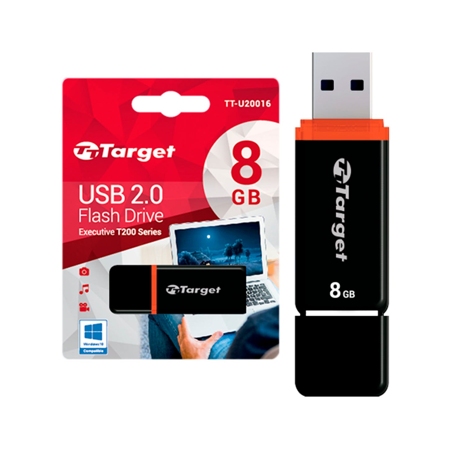Pendrive Target 8GB USB 2.0 - Serie Executive