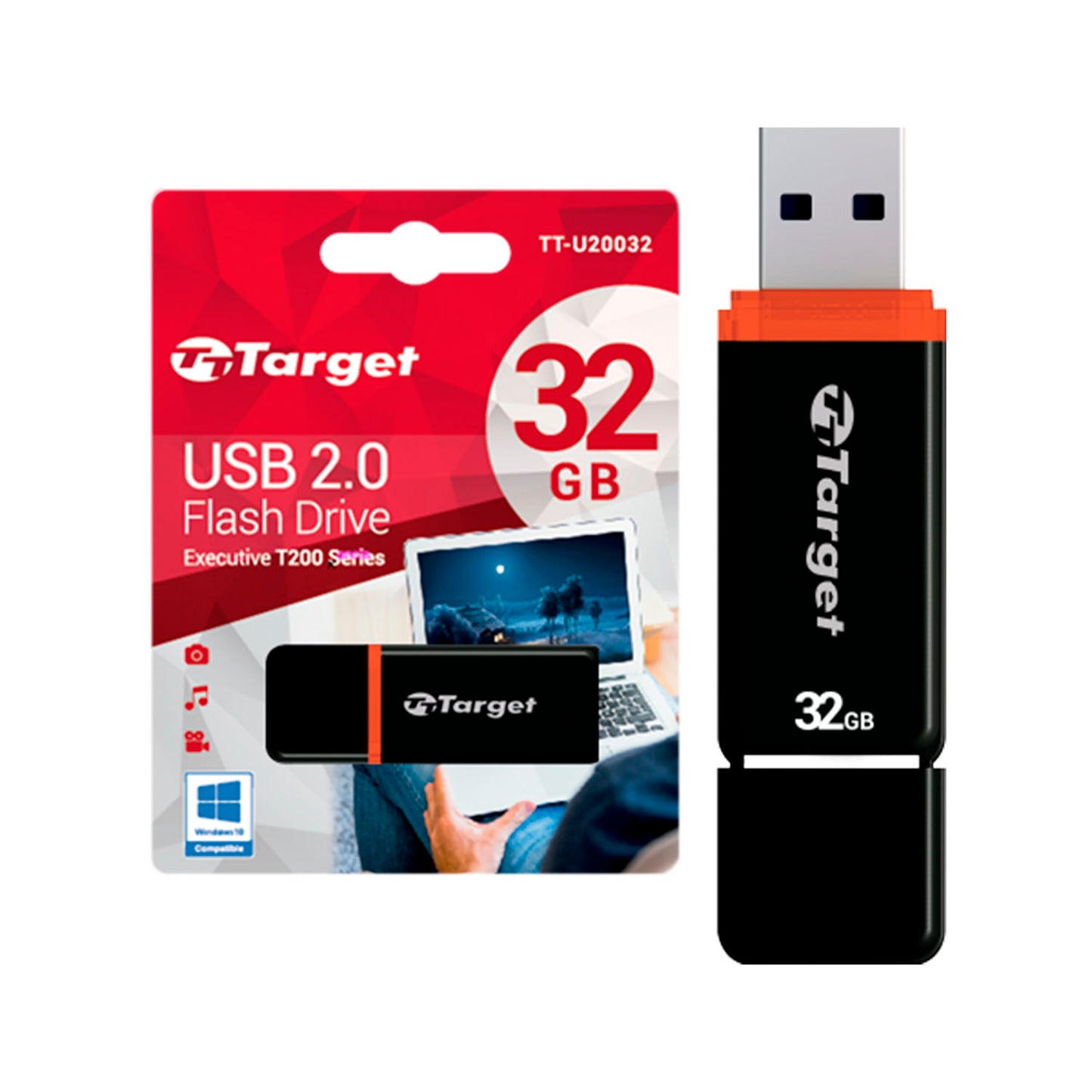 Pendrive Target 32GB USB 2.0 - Serie Executive T200