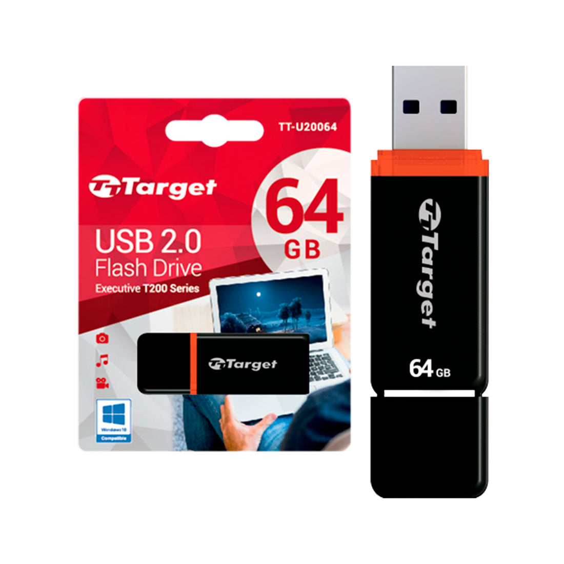 Pendrive Target 64GB USB 2.0 - Serie Executive T200 – Target Chile