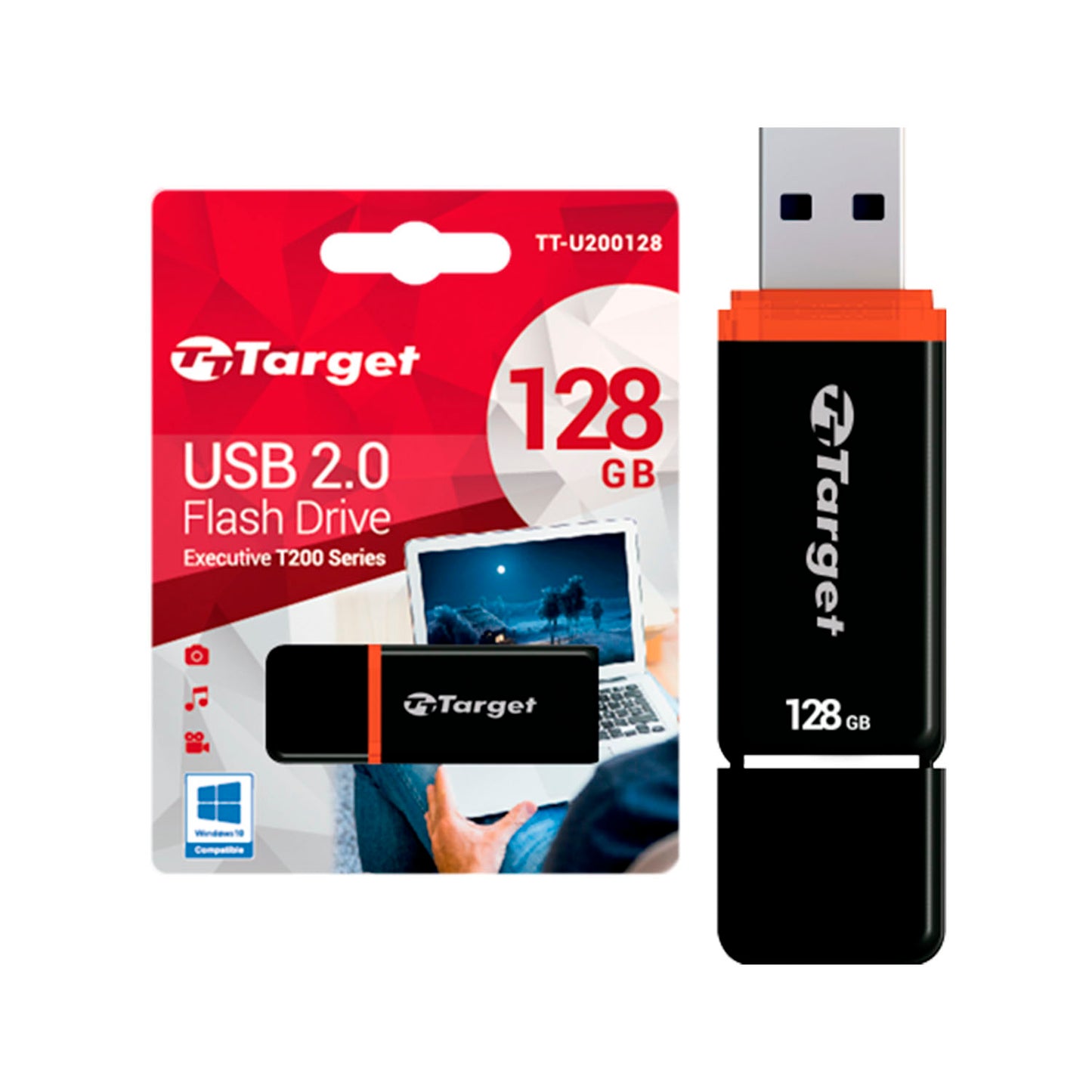 Pendrive Target 128GB USB 2.0 - Serie Executive T200