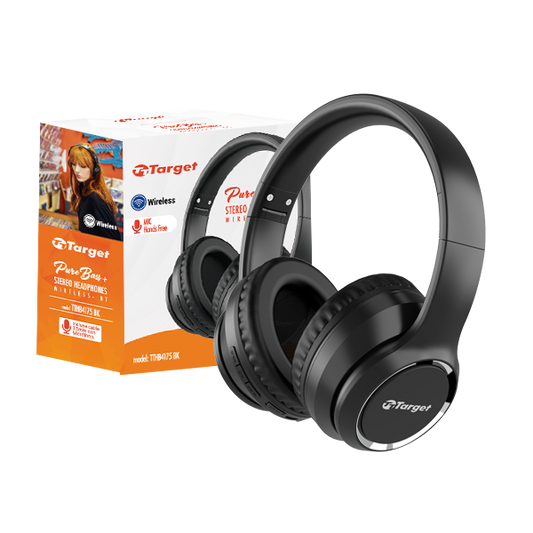 Audífonos Bluetooth Target Pure Bass Negro [PRÓXIMAMENTE]