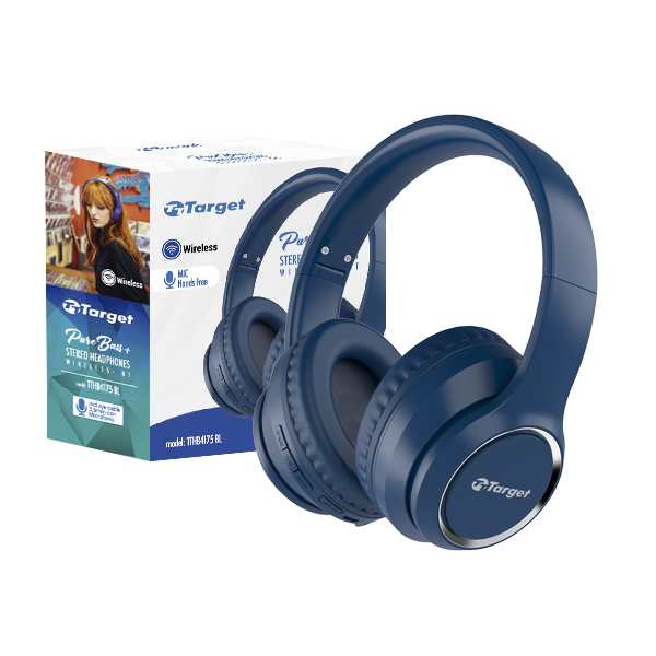 Audífonos Bluetooth Target Pure Bass Azul [PRÓXIMAMENTE]