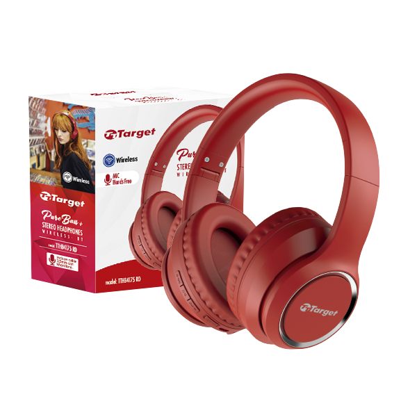 Audífonos Bluetooth Target Pure Bass TTHB4175 Rojo