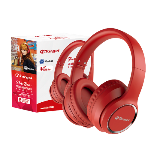 Audífonos Bluetooth Target Pure Bass Rojo [PRÓXIMAMENTE]