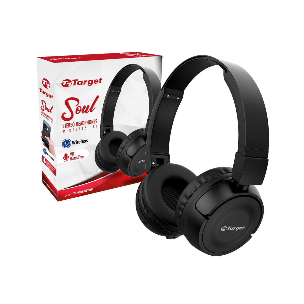 Audífonos Bluetooth Target Soul TTH8080BT Negro