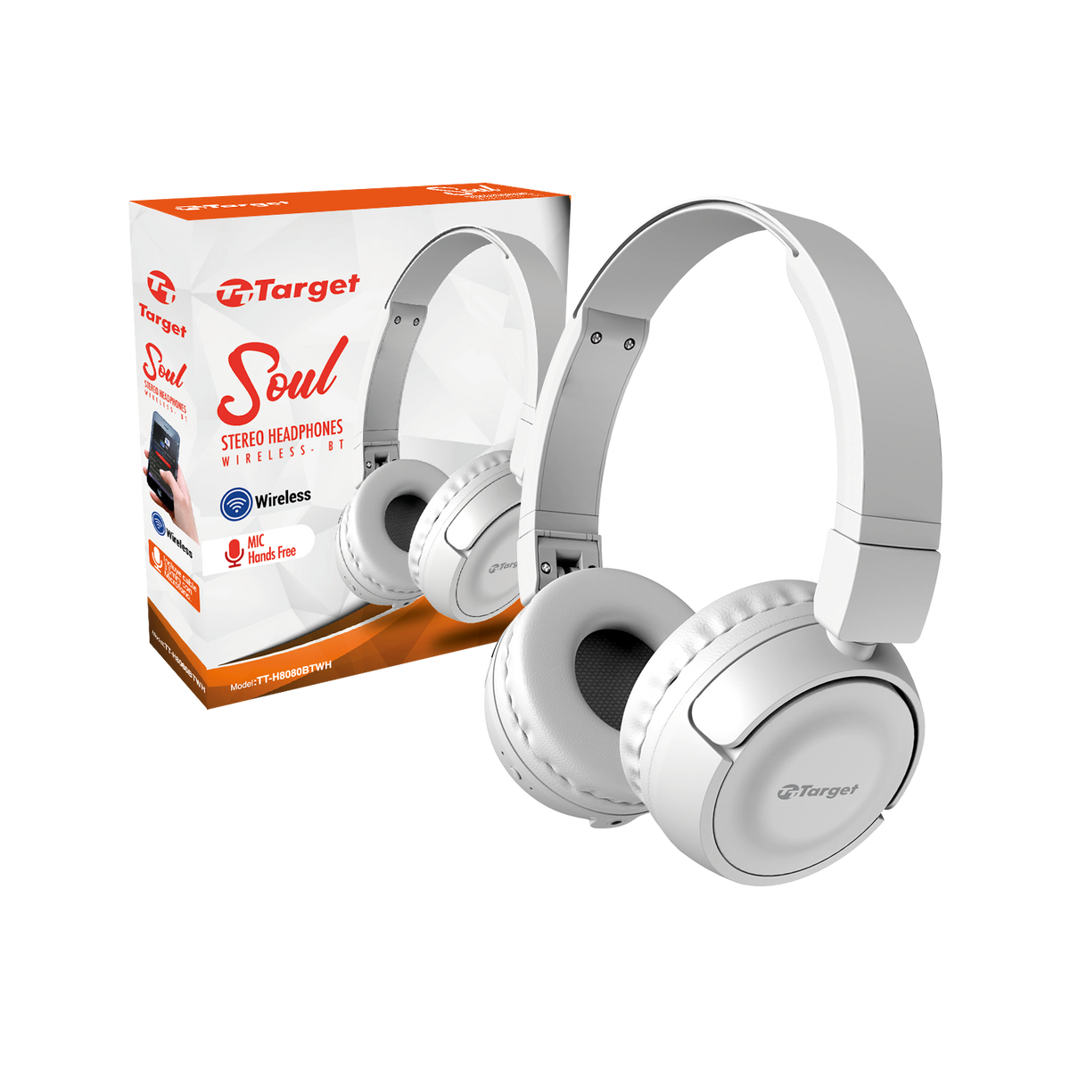 Audífonos Bluetooth Target Soul TTH8080BT Blanco