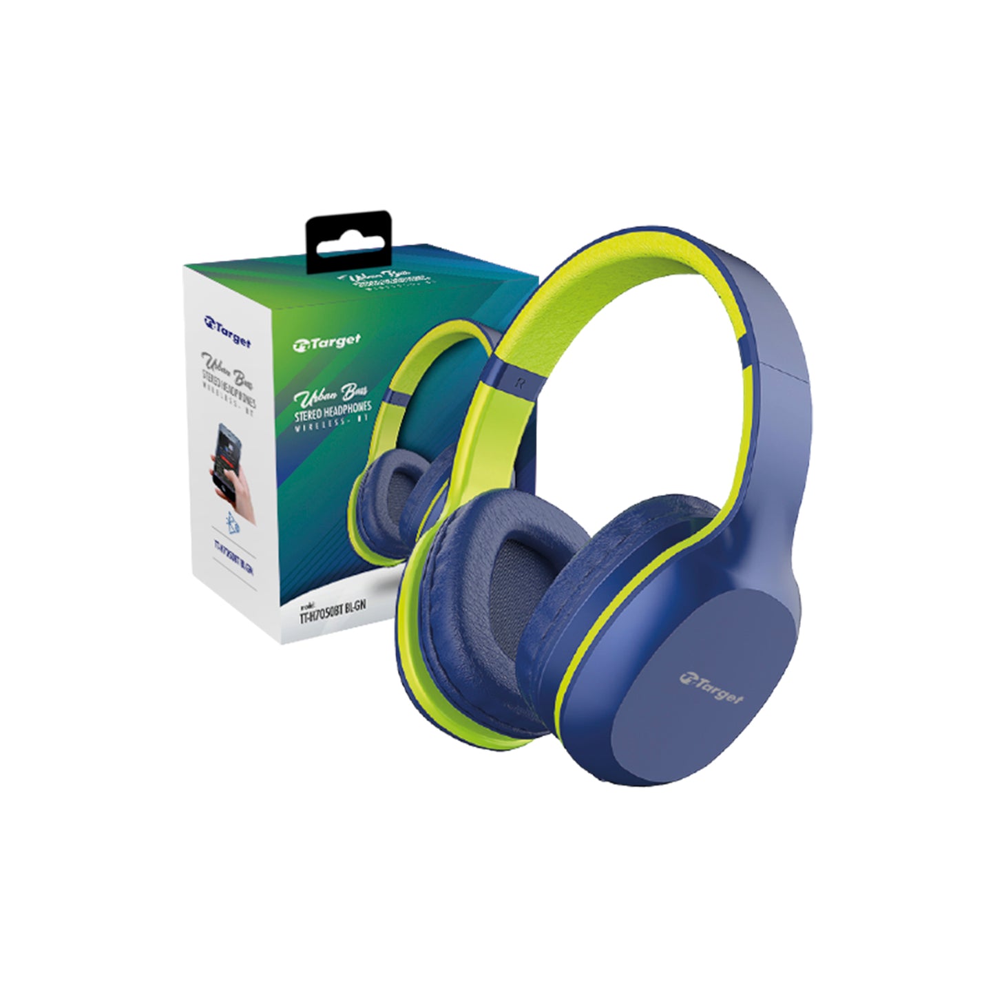Audífonos Bluetooth Target Diadema Azul/Verde