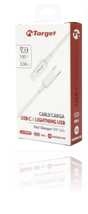 Cable de Carga iPhone Lightning a Tipo C Target 1mt - Blanco TT-CIPTC