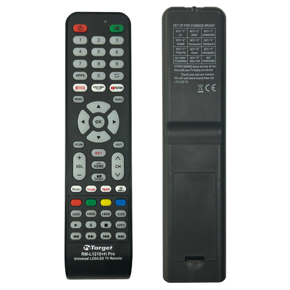 Control Remoto Compatible Multi Marca (LG Samsung Target Sony Aiwa AOC Master-G, Caixun, etc)