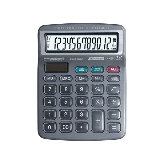 Calculadora de Escritorio 12 Dígitos y Números Grandes ECO-002