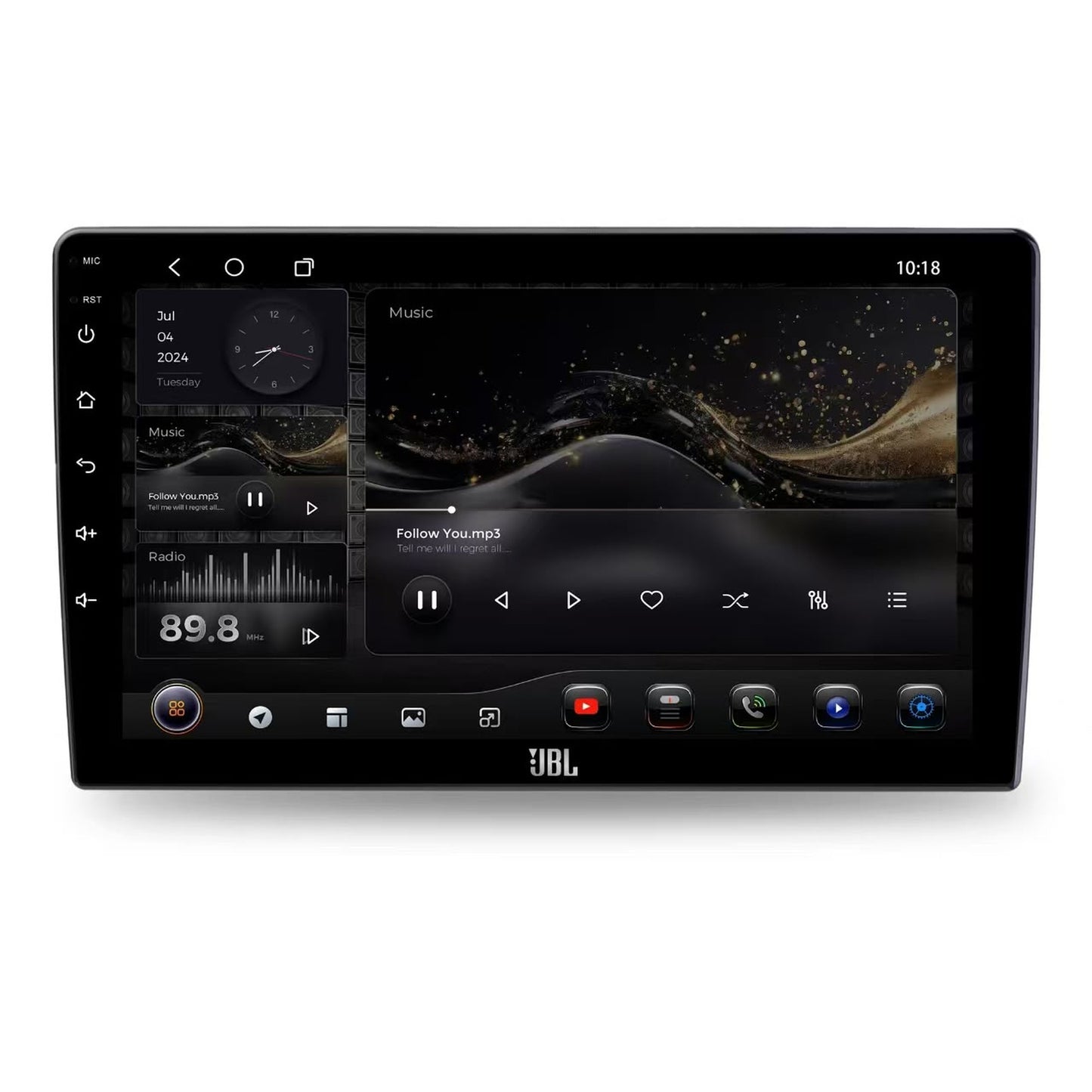Radio JBL Origin A9 10" CarPlay AndroidAuto 6+128GB 4G