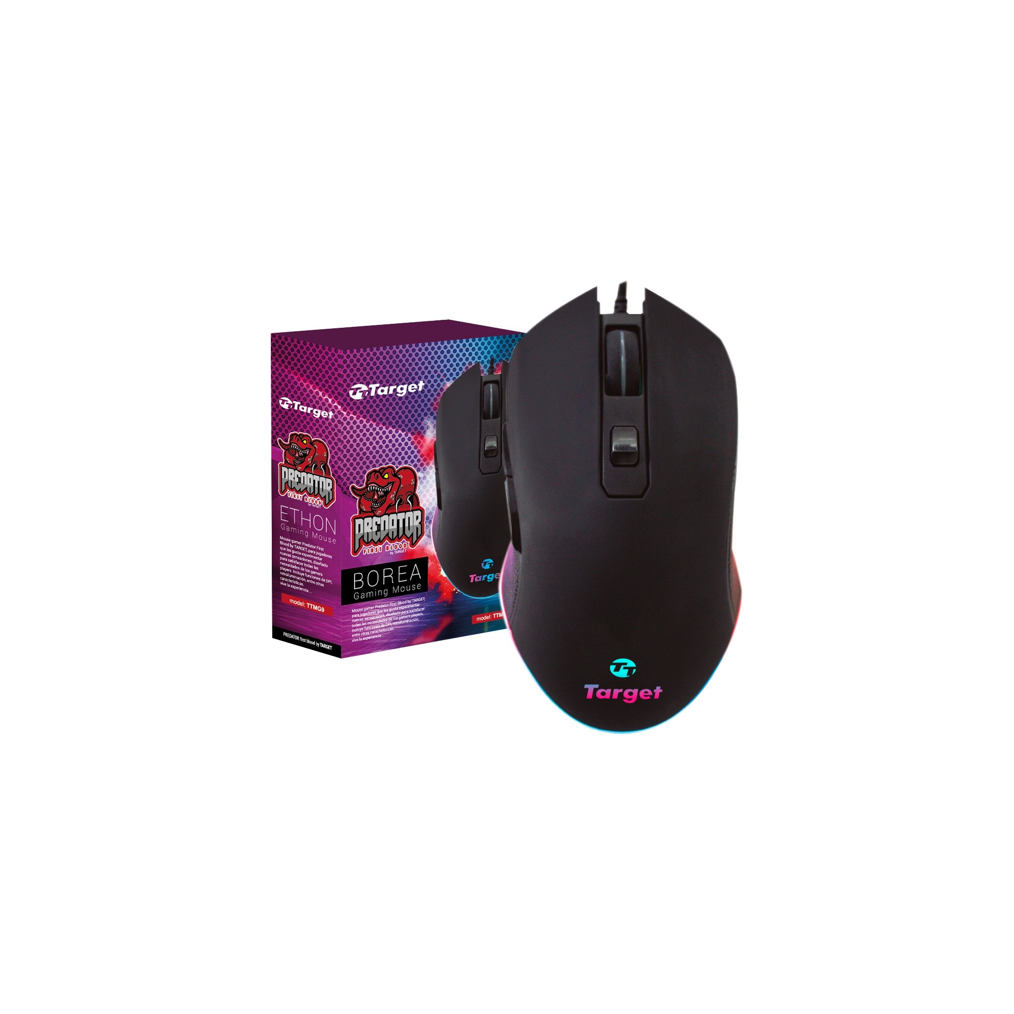 Target Commercial Mouse Mouse Gamer USB Borea 7 Botones Target TTMG9 – Target Chile