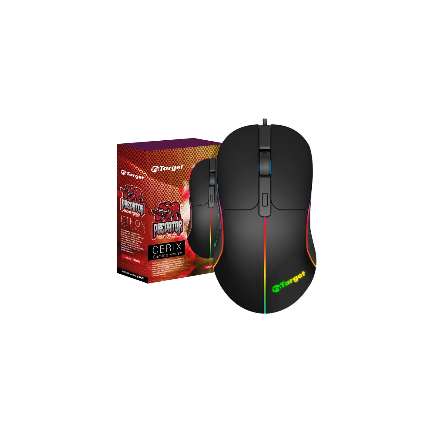 Mouse Gamer USB CERIX 7 Botones Target TTMG6