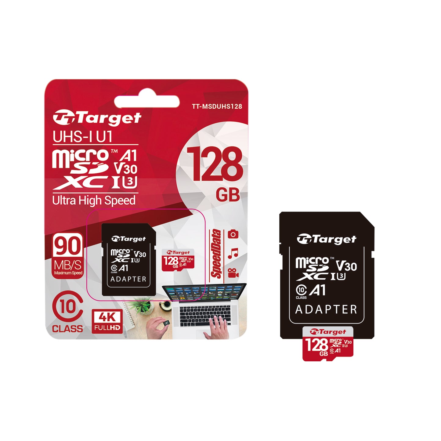 Tarjeta de Memoria Micro SDXC Target 128GB UHS-3 (U3) 4K con Adaptador