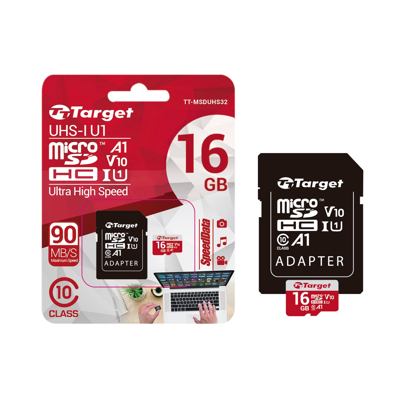 Tarjeta de Memoria Micro SDHC Target 16GB con Adaptador