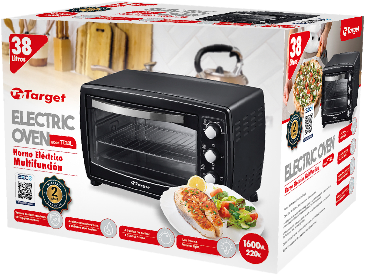 Horno Eléctrico 38 Litros Target TT-38L