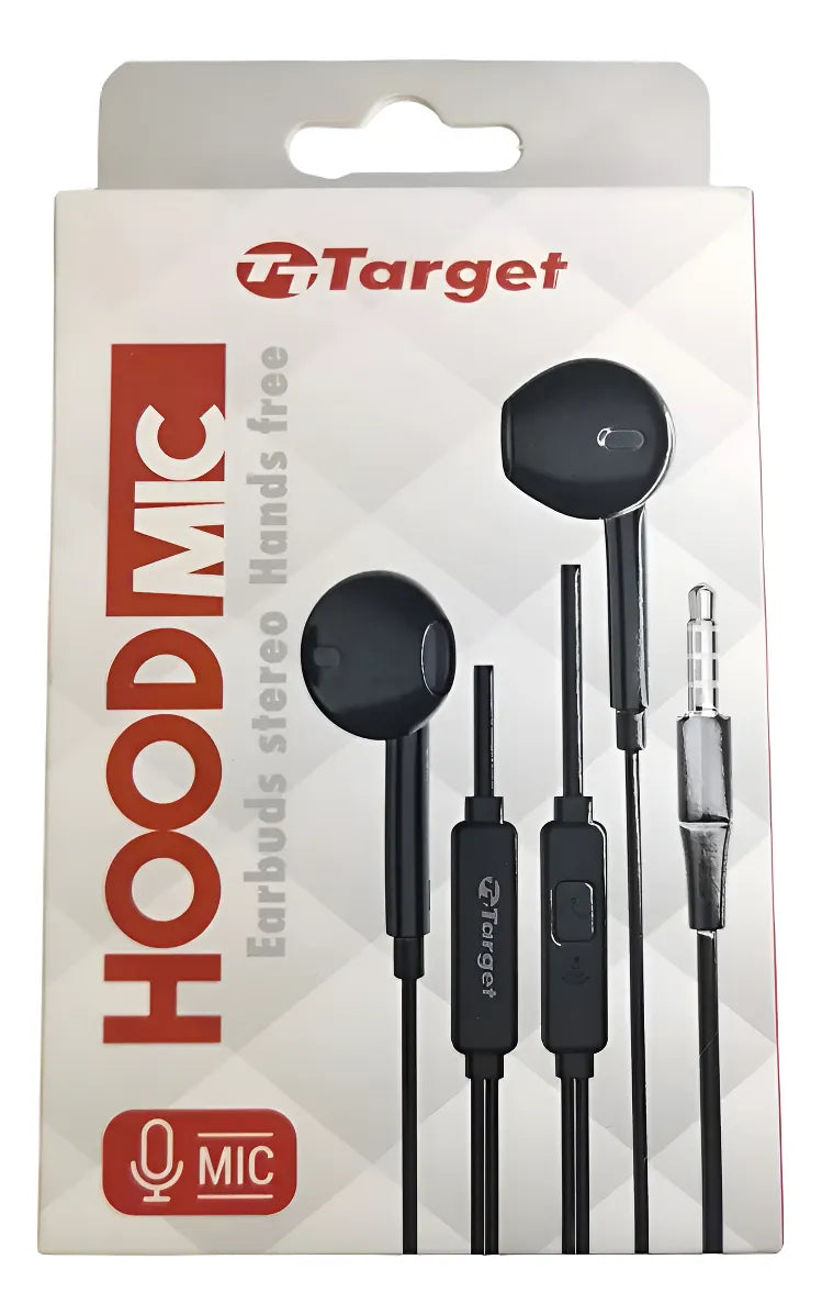 Audífonos Hood Mic Target con Micrófono - Negro
