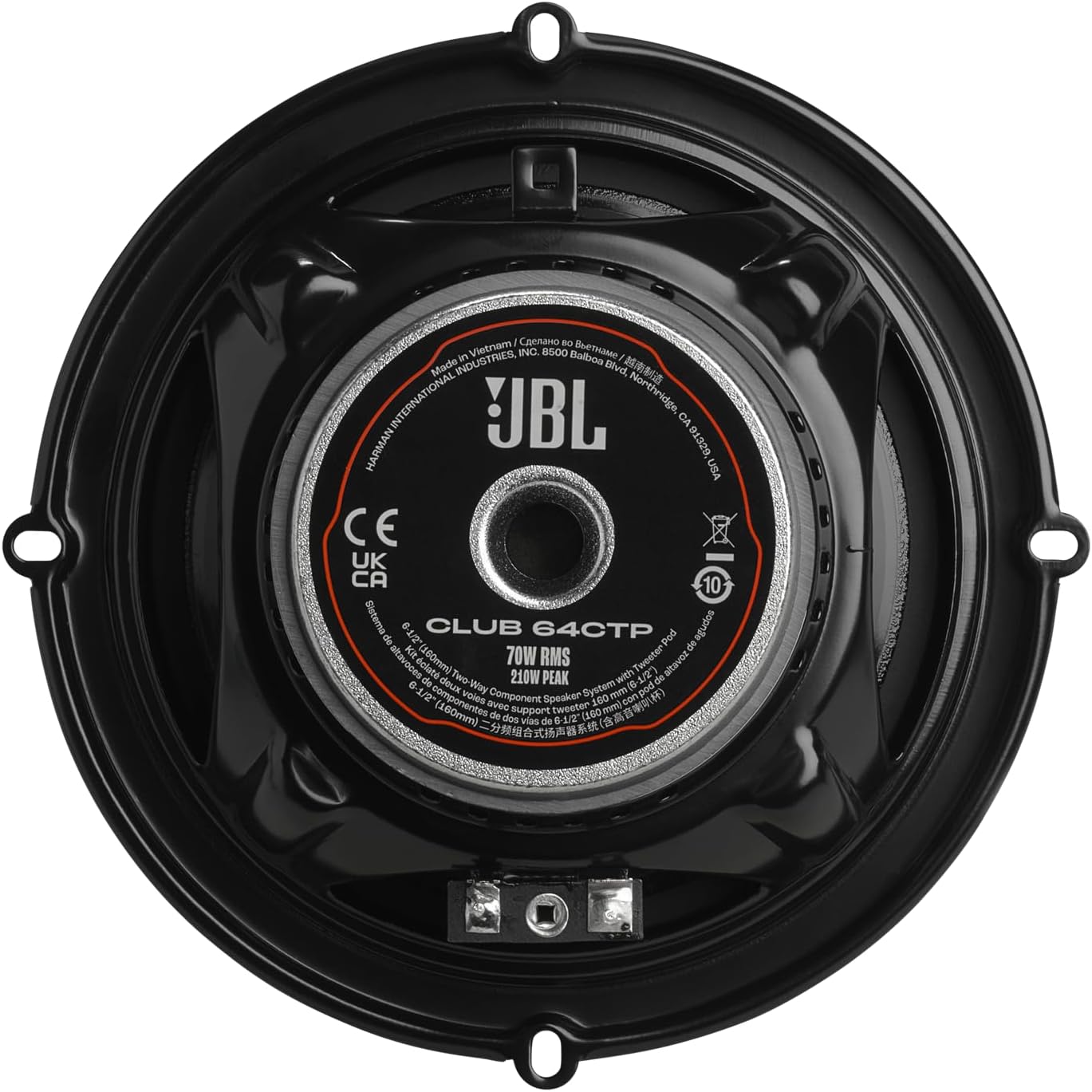 Componentes JBL Club 64CTP – Sistema de 2 Vías y 210W